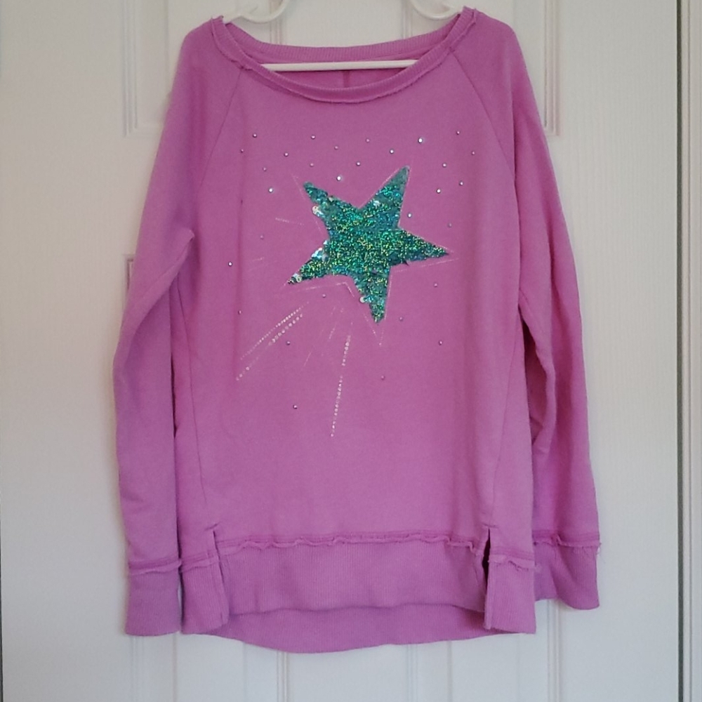 Reversible sequins sweatshirt